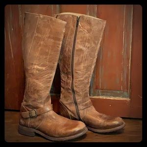 Bed Stu Glaye Tan Rustic White BFS